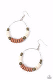 Earthy Esteem - Brown Earrings ❤️ Paparazzi
