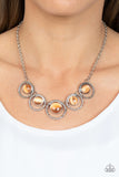 Elliptical Enchantment - Orange Necklace ❤️ Paparazzi