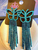 Billowing Butterflies - Blue Earrings ❤️ Paparazzi