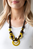 Boardwalk Party - Yellow Necklace ~ Paparazzi