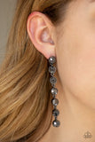 Dazzling Debonair - Black Earrings ~ Paparazzi