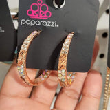 Glitzy by Association - Copper Earrings ❤️ Paparazzi