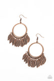 FOWL Tempered - Copper Earrings ❤️ Paparazzi