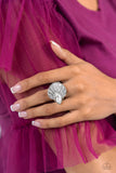 Fan Dance Dazzle - White Ring ❤️ Paparazzi