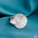 Fan Dance Dazzle - White Ring ❤️ Paparazzi