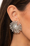 Fancy Fireworks - White Earrings ❤️ Paparazzi