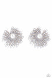 Fancy Fireworks - White Earrings ❤️ Paparazzi