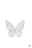Flauntable Flutter - White Ring ~ Paparazzi Rings