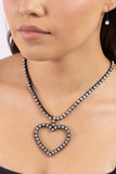 Flirting Fancy - Black Necklace ❤️ Paparazzi
