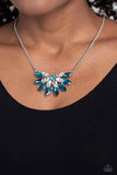 Frosted Florescence - Blue Necklace ❤️ Paparazzi