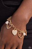 GLOW Your Heart - Gold Bracelet ❤️ Paparazzi