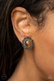 Garden Gazebo - Brown Earrings ❤️ Paparazzi