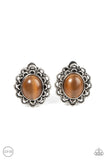 Garden Gazebo - Brown Earrings ❤️ Paparazzi