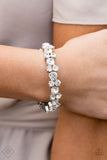 Here Comes The Bribe - White Bracelet ~ Paparazzi Fashion Fix