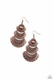 Impressively Empress - Copper Earrings ❤️ Paparazzi