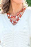 Life Of The Fiesta - Orange Necklace ~ Paparazzi