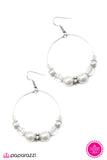 Love Nest - White Earrings ❤️ Paparazzi