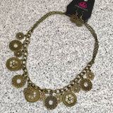 Meadow Masquerade - Brass Necklace ❤️ Paparazzi