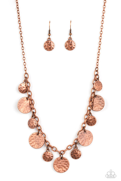 Model Medallions - Copper Necklace ❤️ Paparazzi