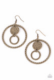 Mojave Metal Art - Brass Earrings ❤️ Paparazzi