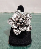Petal Pusher - Silver Ring ~ Paparazzi