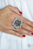 Petal Pusher - Silver Ring ~ Paparazzi