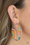 Rainbow Horizons - Pink/Orange/Blue Multi Earrings ❤️ Paparazzi