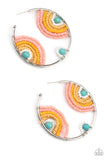 Rainbow Horizons - Pink/Orange/Blue Multi Earrings ❤️ Paparazzi