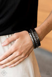 Revved Up Rhinestones - Black Bracelets Paparazzi Fashion Fix