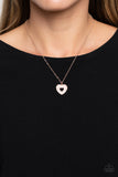 Romantic Retreat - Rose Gold Necklace ❤️ Paparazzi