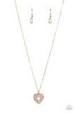 Romantic Retreat - Rose Gold Necklace ❤️ Paparazzi