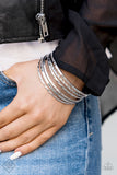 Rumble In The Concrete Jungle - Silver Bracelets ❤️ Paparazzi