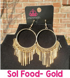 Sol Food - Gold Earrings ~ Paparazzi Fashion Fix