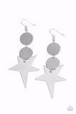 Star Bizarre - Silver Earrings ❤️ Paparazzi