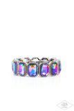 Studded Smolder - Multi Blue Oil Spill Bracelet ❤️ Paparazzi
