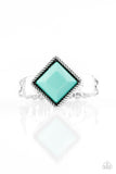 Stylishly Fair And Square – Green Ring ❤️ Paparazzi