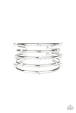 Sugarlicious Sparkle - White Bracelet ~ Paparazzi Life Of The Party