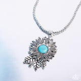 Sunflower Solstice - Blue Necklace ❤️ Paparazzi
