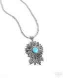 Sunflower Solstice - Blue Necklace ❤️ Paparazzi