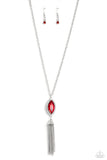 Tassel Tabloid - Red Necklace ❤️ Paparazzi