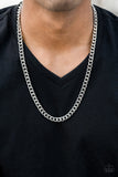 The Game Chain-Ger - Silver Necklace ~ Paparazzi Convention