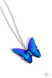 The Social Butterfly Effect - Blue Necklace ❤️ Paparazzi
