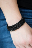 Totally Crushed It - Black Bracelet ~ Paparazzi Bracelets