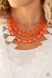 Tropical Hideaway - Orange Necklace ❤️ Paparazzi