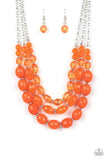 Tropical Hideaway - Orange Necklace ❤️ Paparazzi
