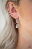 Twinkling Trinkets - White Earrings ❤️ Paparazzi