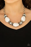 Vivid Vibes - White Necklace ❤️ Paparazzi