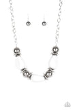 Vivid Vibes - White Necklace ❤️ Paparazzi