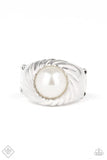 Wall Street Whimsical - White Ring ~ Paparazzi Fashion Fix