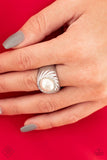 Wall Street Whimsical - White Ring ~ Paparazzi Fashion Fix